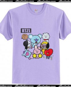 BT21 vs BTS art chibi Cute T-Shirt Pj