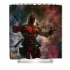 Batman Shower Curtain featuring the digital art Deadpool AI