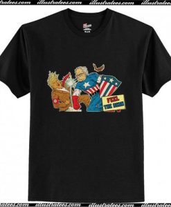 Bernie Sanders Captain America punch Donald Trump T-Shirt Ap