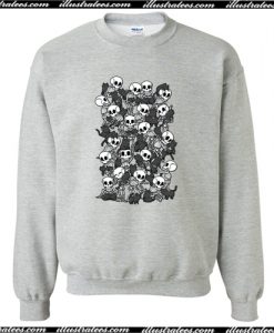 Cat Skull Party Sweatshirt AI