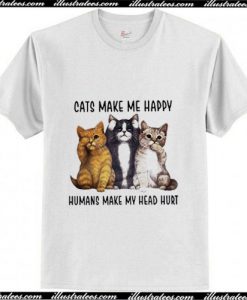 Cat make Me happy T-Shirt Ap