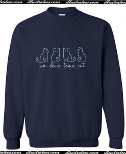 Cats un deux Trois cat Sweatshirt Ap