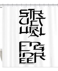 Chinese Character Shower Curtain AI
