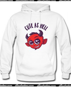 Cute as Hell Devil with Dark Text Hoodie AI