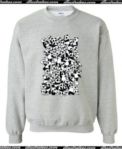 Dia de Los Muertos Panda Party Sweatshirt AI