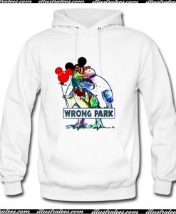 Dinosaur T-rex and Mickey mouse wrong park Hoodie Ap