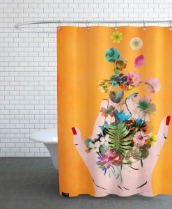 Frida’s Hands Shower Curtain AI
