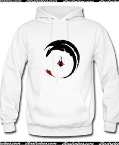 Hiccup And Toothless Flying Watercolor Drawing Hoodie Ap