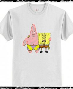 Spongebob And Patrick with Beavis and Butt-Head face T-Shirt AI