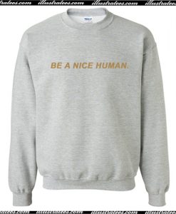 Be A Nice Human Sweatshirt AI