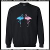 Blue And Pink Flamingo Sweatshirt AI