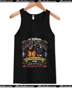 Butterfly My Husband Left Me Beautiful Memories His Love Tank Top AI