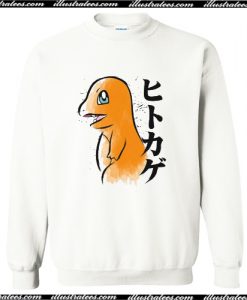 Charmander Pokemon Water Colour Effect Sweatshirt AI