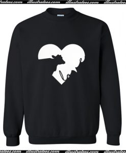 Cow in Heart Cows Love Sweatshirt AI