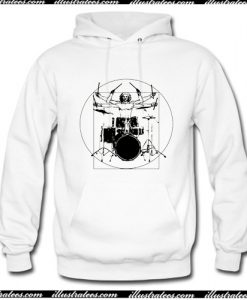 Da Vinci Vitruvian Man Drummer Band Hoodie AI