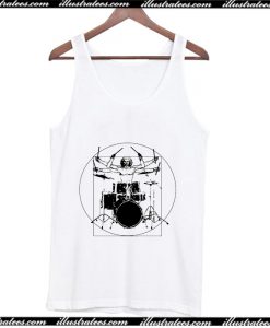 Da Vinci Vitruvian Man Drummer Band Tank Top AI