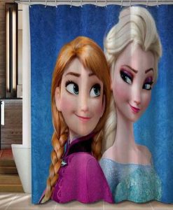 Disney Frozen Elsa Anna shower curtain AI