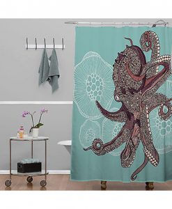 East Urban Home Bloom Octopus Shower Curtain AI
