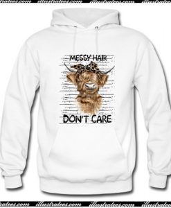 Heifer Messy Hair Dont Care Hoodie AI