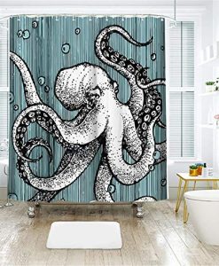 Livilan Octopus Shower Curtain AI