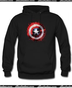 Marvel Avengers Assemble Captain America Art Shield Badge Hoodie AI
