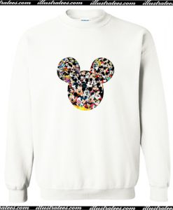 Mickey Mouse Collage Photo Sweatshirt AI