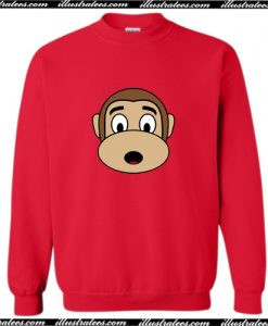 Monkey Face Emoji Sweatshirt AI