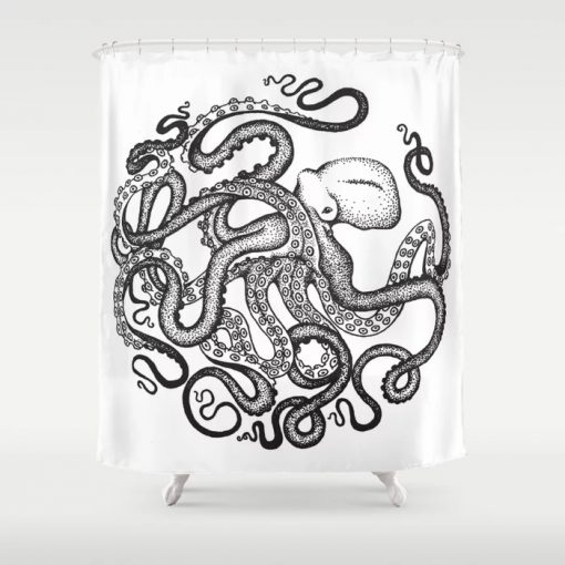 Octopus Shower-Curtain AI