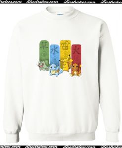 Original Pokemon Elemental Charms Sweatshirt AI