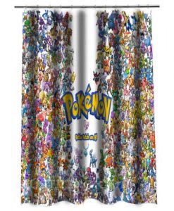 Pokemon all Shower curtain AI