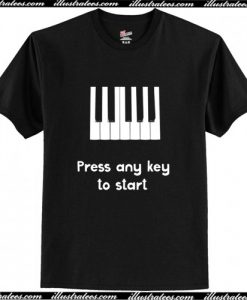 Press Any Key To Start T Shirt AI