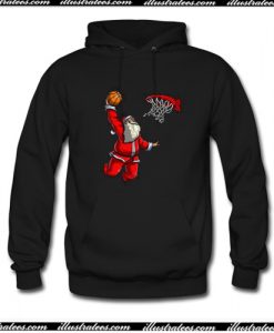 Basketball Santa Christmas Hat Ball Hoodie AI