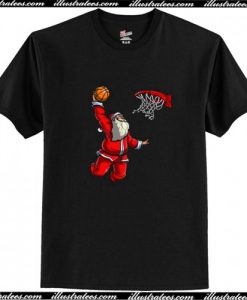 Basketball Santa Christmas Hat Ball T-Shirt AI