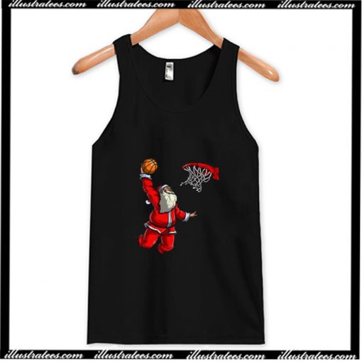 Basketball Santa Christmas Hat Ball Tank Top AI