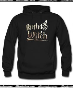 Birthday Witch Crop Hoodie Hoodie AI