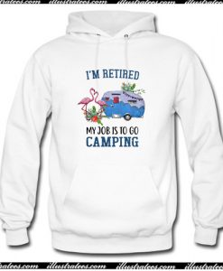 Flamingo I’m retired my job is to go camping Hoodie AI