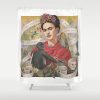 Frida Kahlo Shower-Curtain-AI