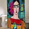 Frida Kahlo Showercurtain AI