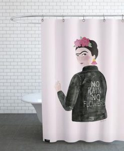 Frida Rocks Shower Curtain AI