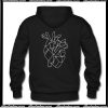 Heart Lines Hoodie Back AI