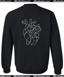 Heart Lines Sweatshirt Back AI