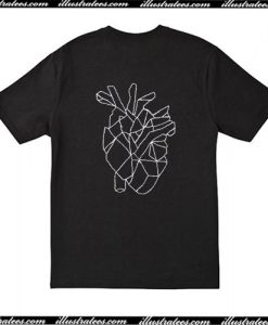 Heart Lines T Shirt Back AI