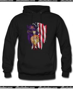 Independence day 4th of July Crown Royal America Flag Hoodie AI