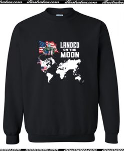 Landed On The Moon Black Sweatshirt AI