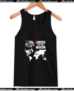 Landed On The Moon Black Tank Top AI