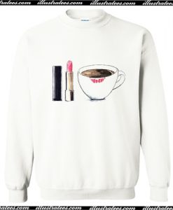 Lipstick With Coffee Sweatshirt AI