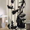 Peter Pan Flying Silhouette Shower Curtain AI