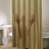 Shadowy Figure Scary Shower Curtain AI