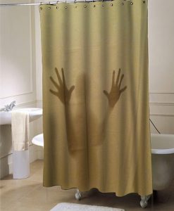Shadowy Figure Scary Shower Curtain AI