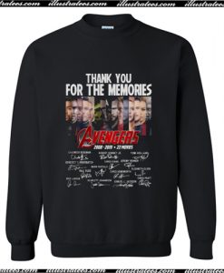 Thank You for the Memories Avengers 2008 2019 Sweatshirt AI
